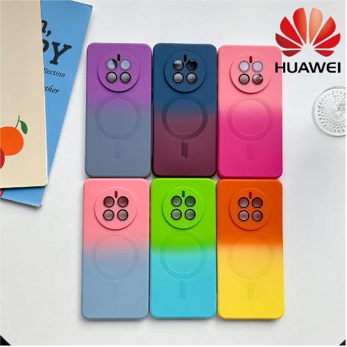 #13 Funda Degradado Magsafe Con Lente Para Huawei