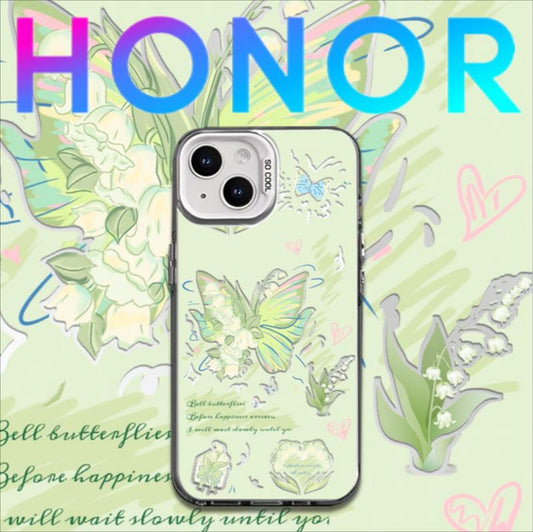 #31 iMD-Funda con Diseño de Mariposa y Flor para Honor