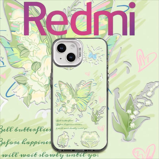 #31 iMD-Funda con Diseño de Mariposa y Flor para RedMi