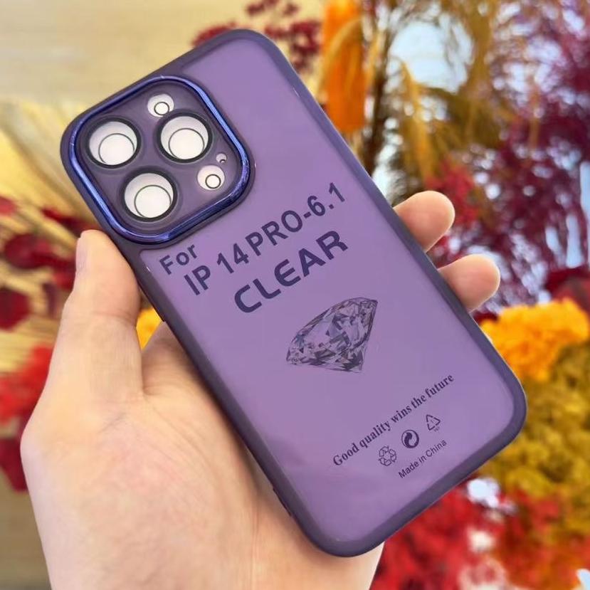 #17 Funda Transparente Colores con Protector de lente para Samsung galaxy serie S y A